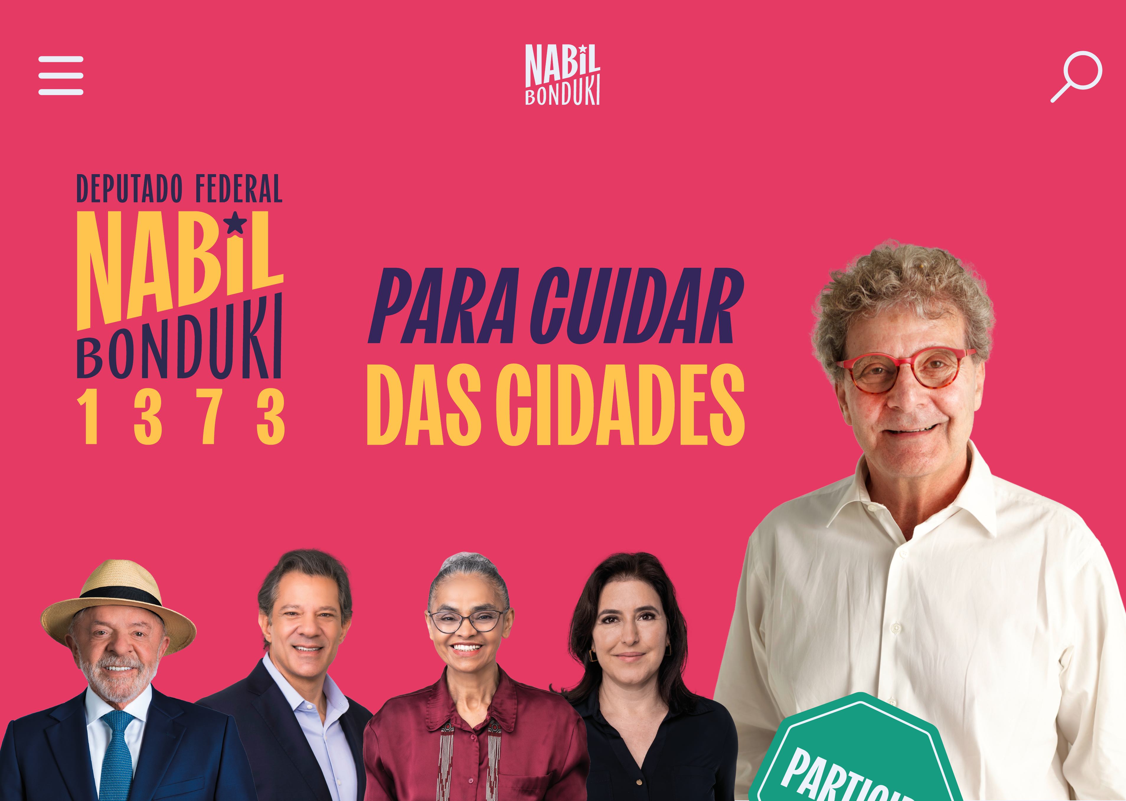 Nabil Bonduki 1373 para Deputado Federal - Para cuidar das cidades