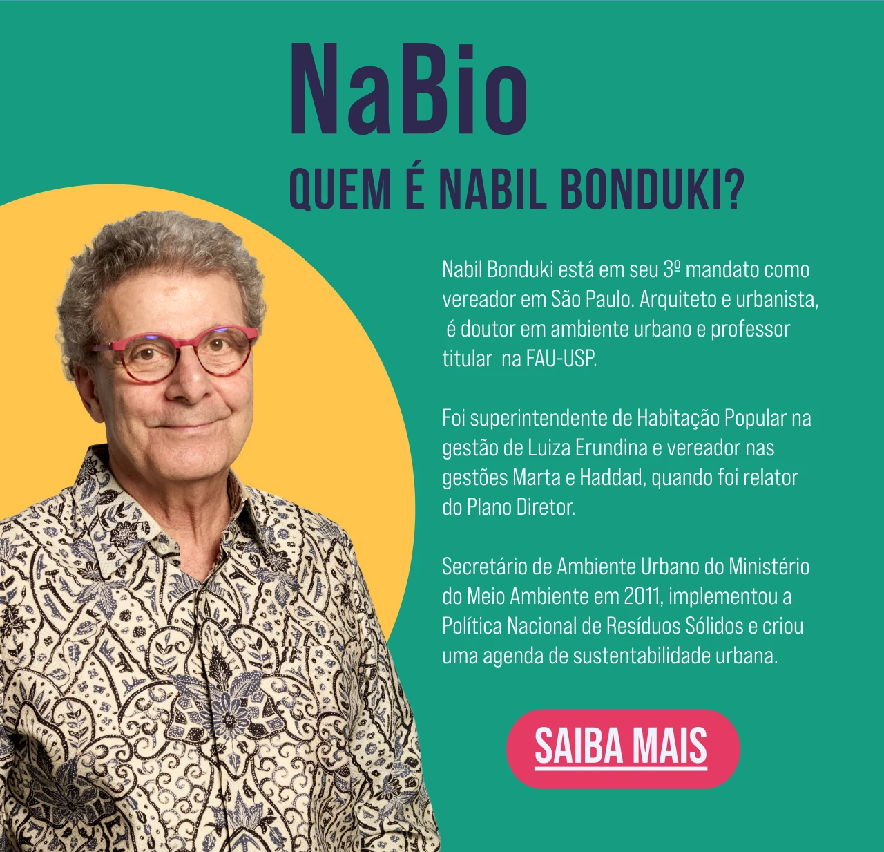 NaBIO: quem é Nabil Bonduki? Conheça sua trajetória.