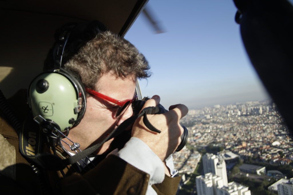 Nabil em voo de helicoptero em Sâo Paulo 2012